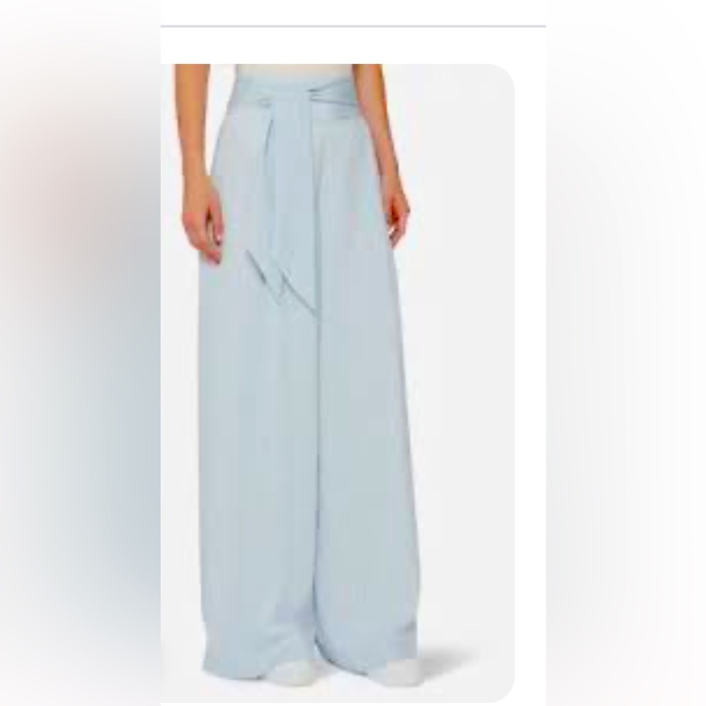 NWT. Club Monaco Bryanna Pant, Pantalons, Light blue stripe. Size 10.